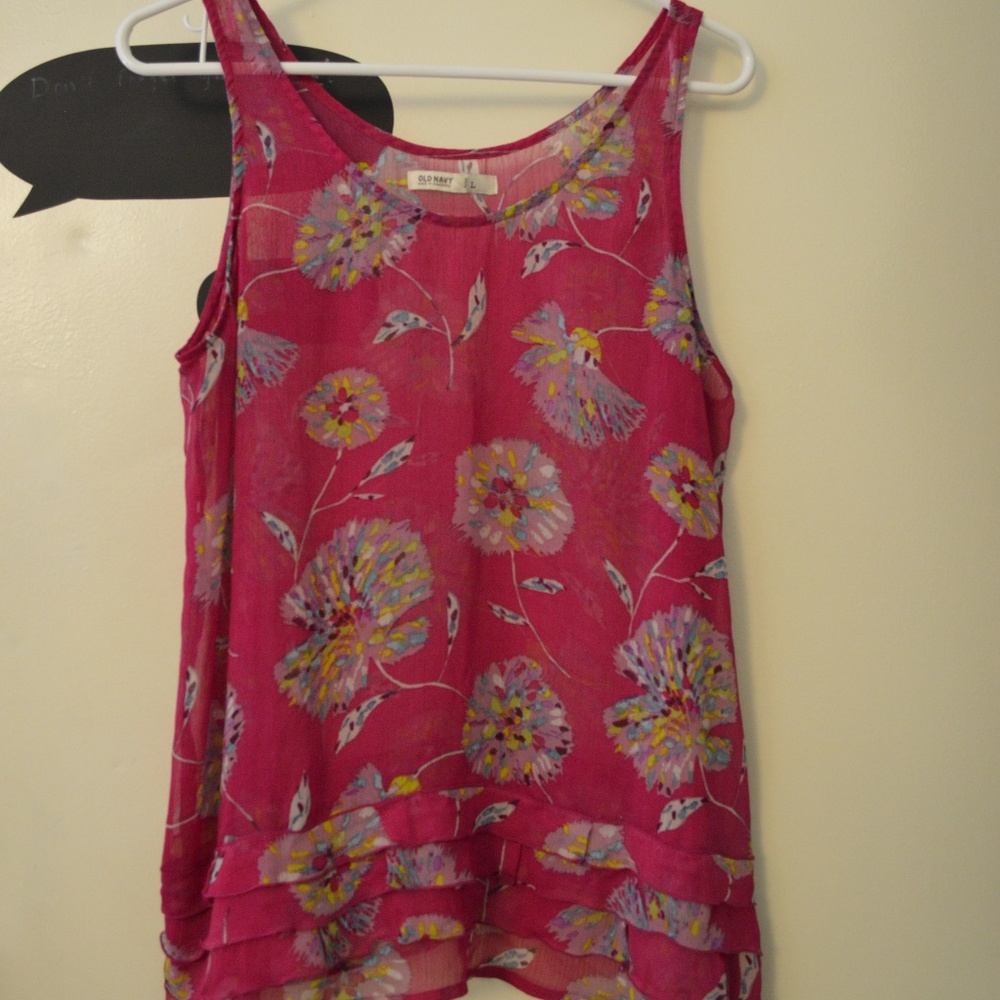 Sheer Floral Tank